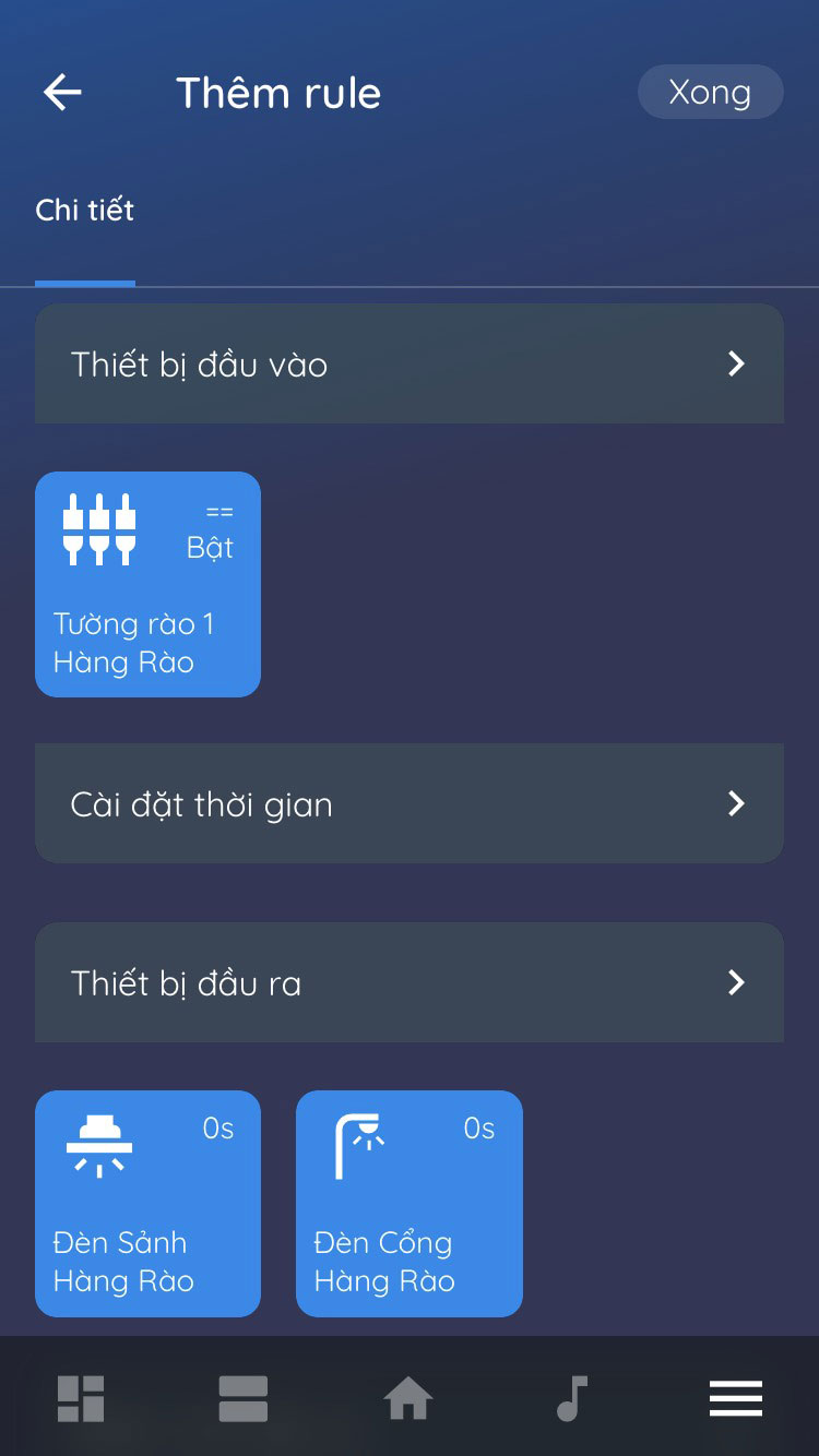 Cài đặt Rule tự động với input module